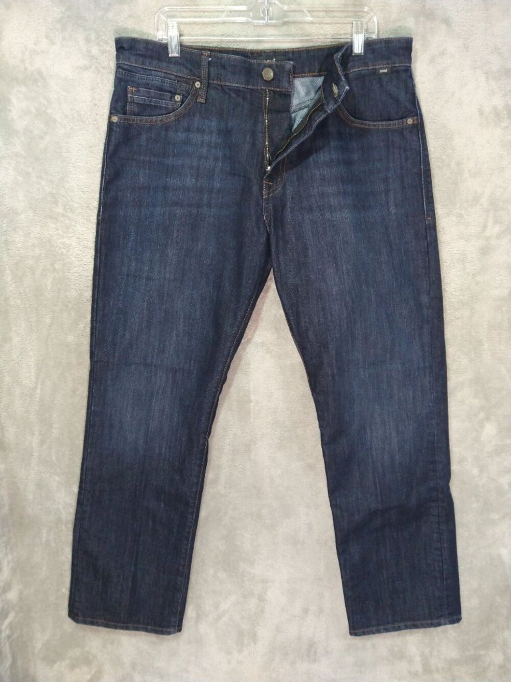 Mavi Jeans Mens 36x30 Blue Denim Matt Relaxed Straight Leg Mid Rise Dark Wash